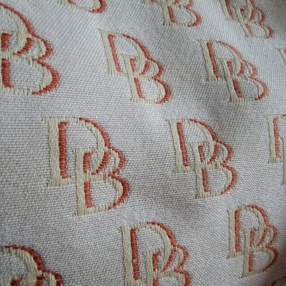 Dooney & Bourke Frederica Crossbody Cream & Brown Monogram w/ Tan Leather - Picture 3 of 16